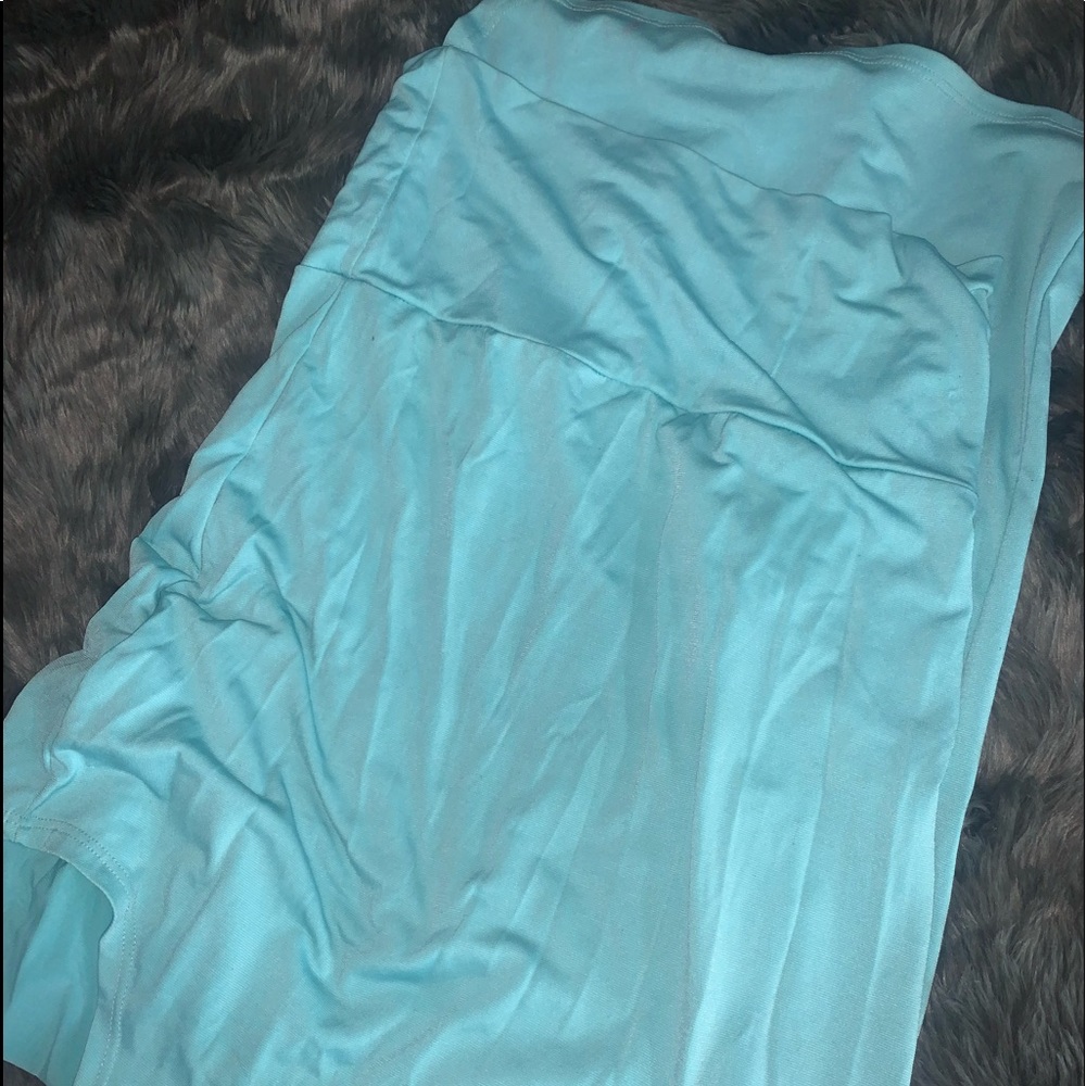 Blue cut out skirt